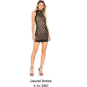 X by NBD Black beaded mini dress sz 0 from Revolve